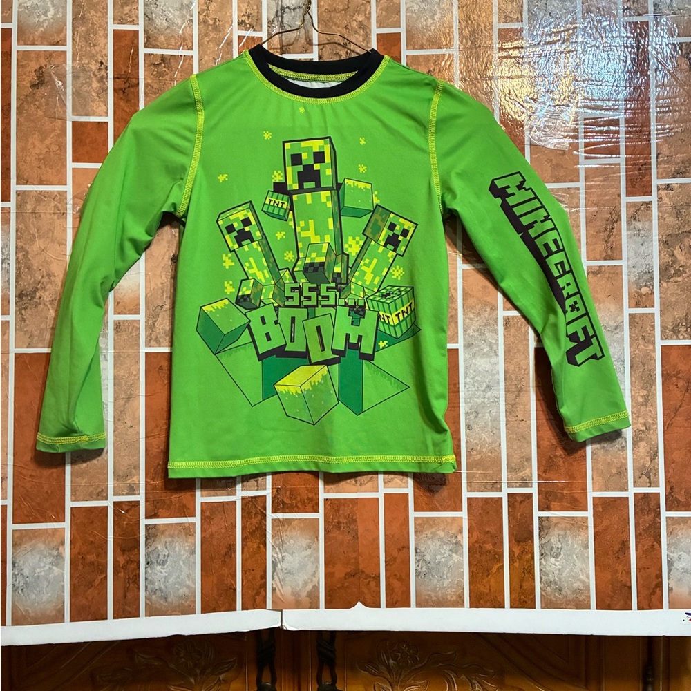 Minecraft Green Kids Pajama/Costume Top